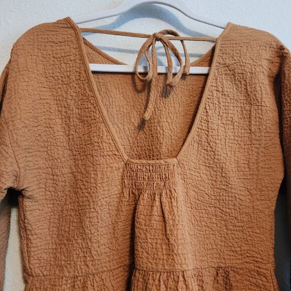 Madewell‎ Peplum 3/4 Sleeve Open Back Top Size XS - Picture 8 of 11